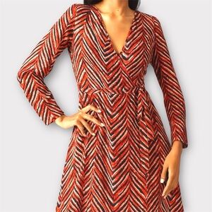 Bionic Long Sleeve V-Neck Wrap Dress